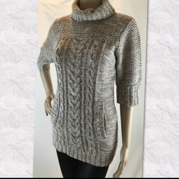 Planet Gold 3/4 Sleeve Sweater With Pockets - Picture 2 of 9